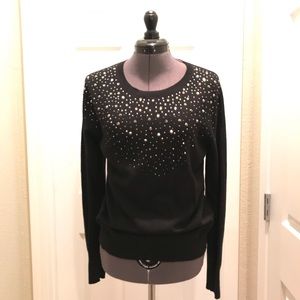 Black sweater w/rhinestone front